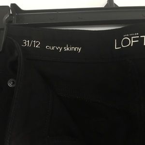 Loft curvy skinny dark denim